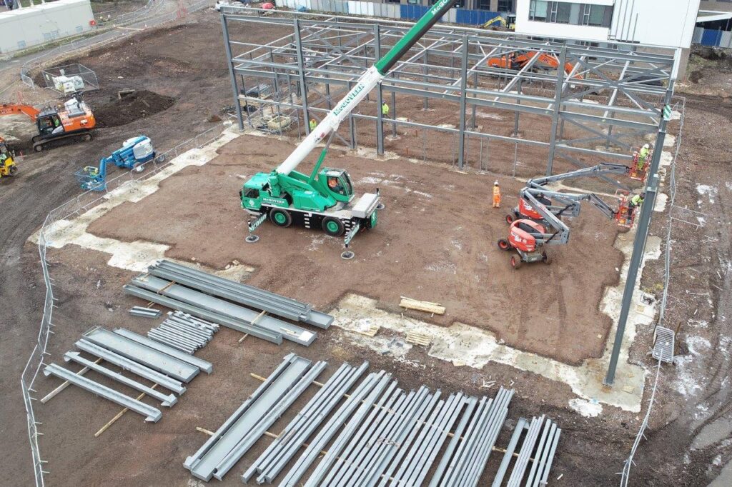 Plantsbrook School sports hall - work begins.