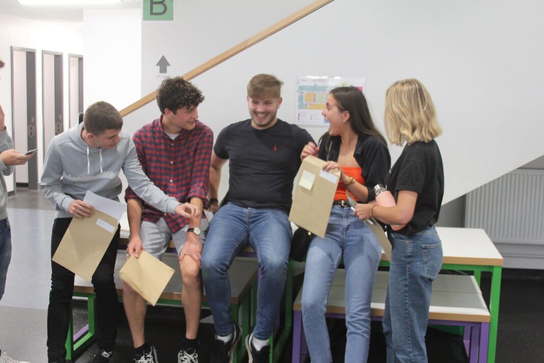 Sixth form pupils from Plantsbrook School celebrated excellent A Level results this week.