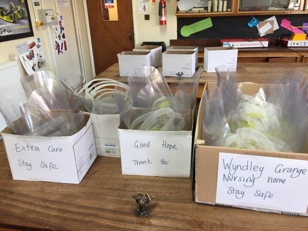 Face masks waiting to be delivered to frontline staff in the Sutton Coldfield schools PPE campaign.