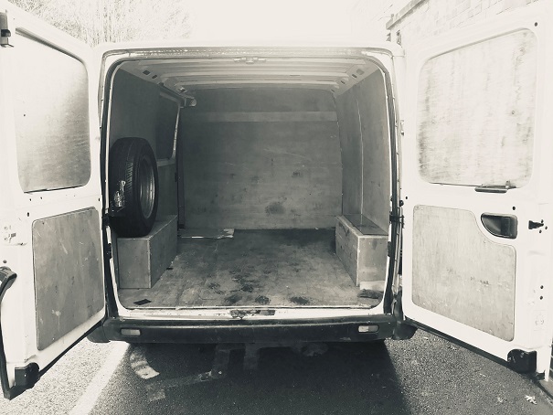 The van awaits the huge Arthur Terry Christmas collection.