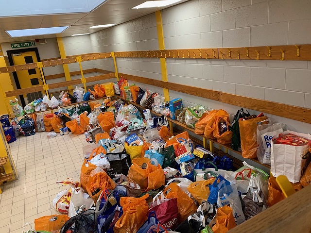 Just some of the donations at Arthur Terry.