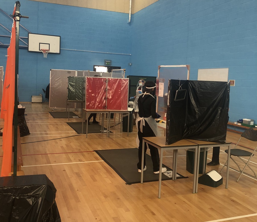 The centre has nine bays ready to test the school’s 1000-plus pupils when they return.