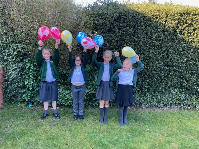 Year 3 pupils. Chloe Adamthwaite, Ava Codd, Lexie Cook and Rose Mason.