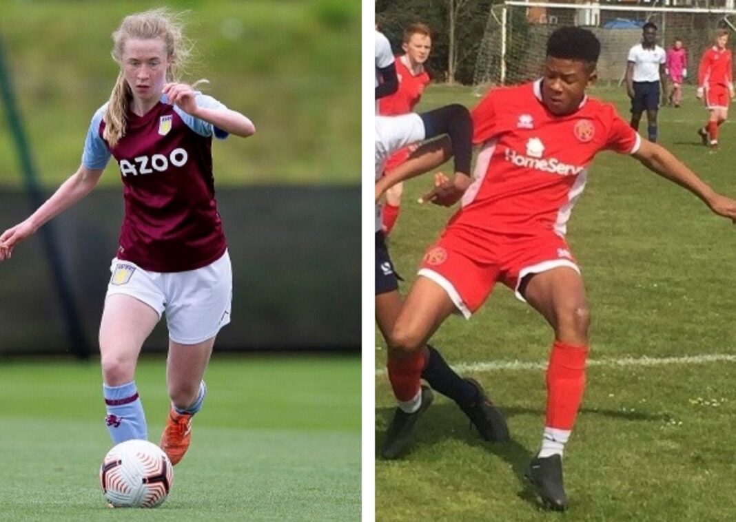Plantsbrook students Katie Ward, 17, and Cameron Penlington, 16, have been on the books at Aston Villa and Walsall FC since before they were teenagers.