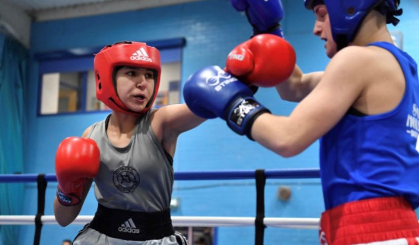 The talented young fighter in action.