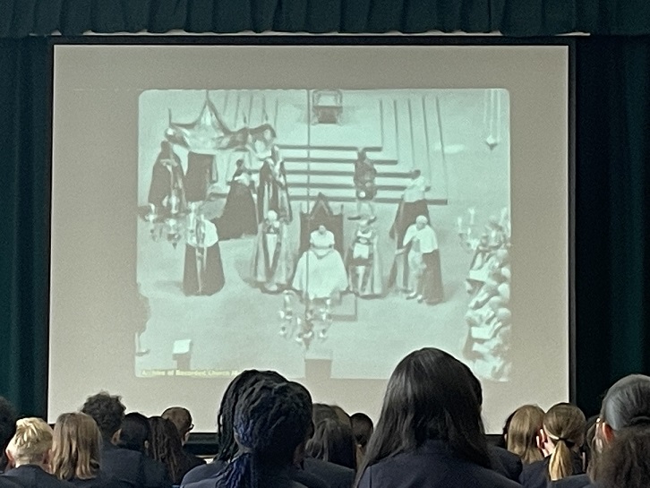 Perryfields pupils watch highlights of Queen Elizabeth II’s Coronation, in 1953.
