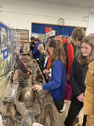 The pop-up museum at the school.