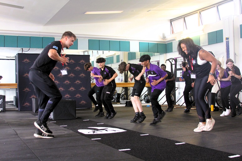John Willmott Crossfit gym: Students were put through their paces by CrossFit B76 coaches Leigh Jeffries, Sharon Harper, Josh Adkin and Zoe Woodward.
