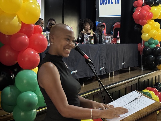 Erdington Academy black history: Dr Paige Jeffers, a former student of Erdington Academy, speaks at the conference.