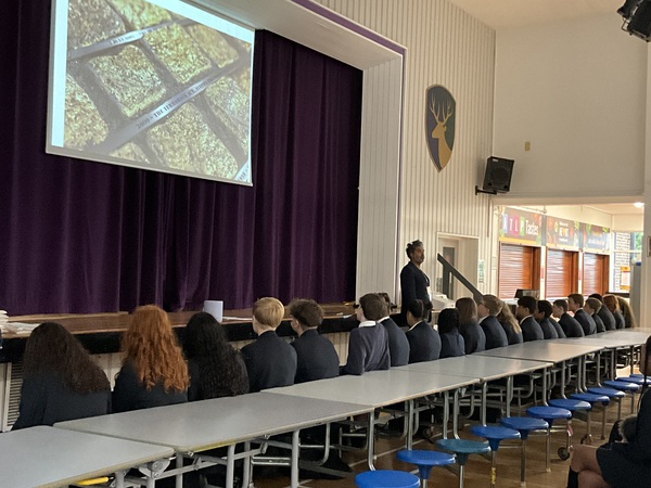 Royal Sutton School  Remembrance: Artist Mahtab Hussain ran a workshop with all of Year 9, challenging them to design a poster.