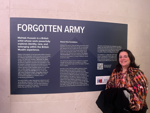West Coventry Headteacher Ana Neofitou attended the exhibition’s launch.