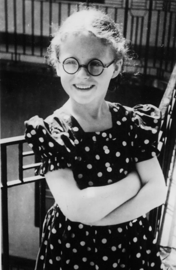 Agnes as a young girl - she narrowly avoided being killed at Auschwitz, and spent the rest of WWII as a child slave in her native Hungary.