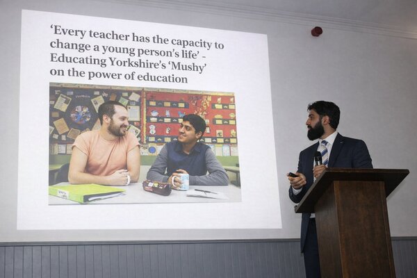 The day's keynote speaker was Musharaf Asghar – known to millions as Mushy from Educating Yorkshire.